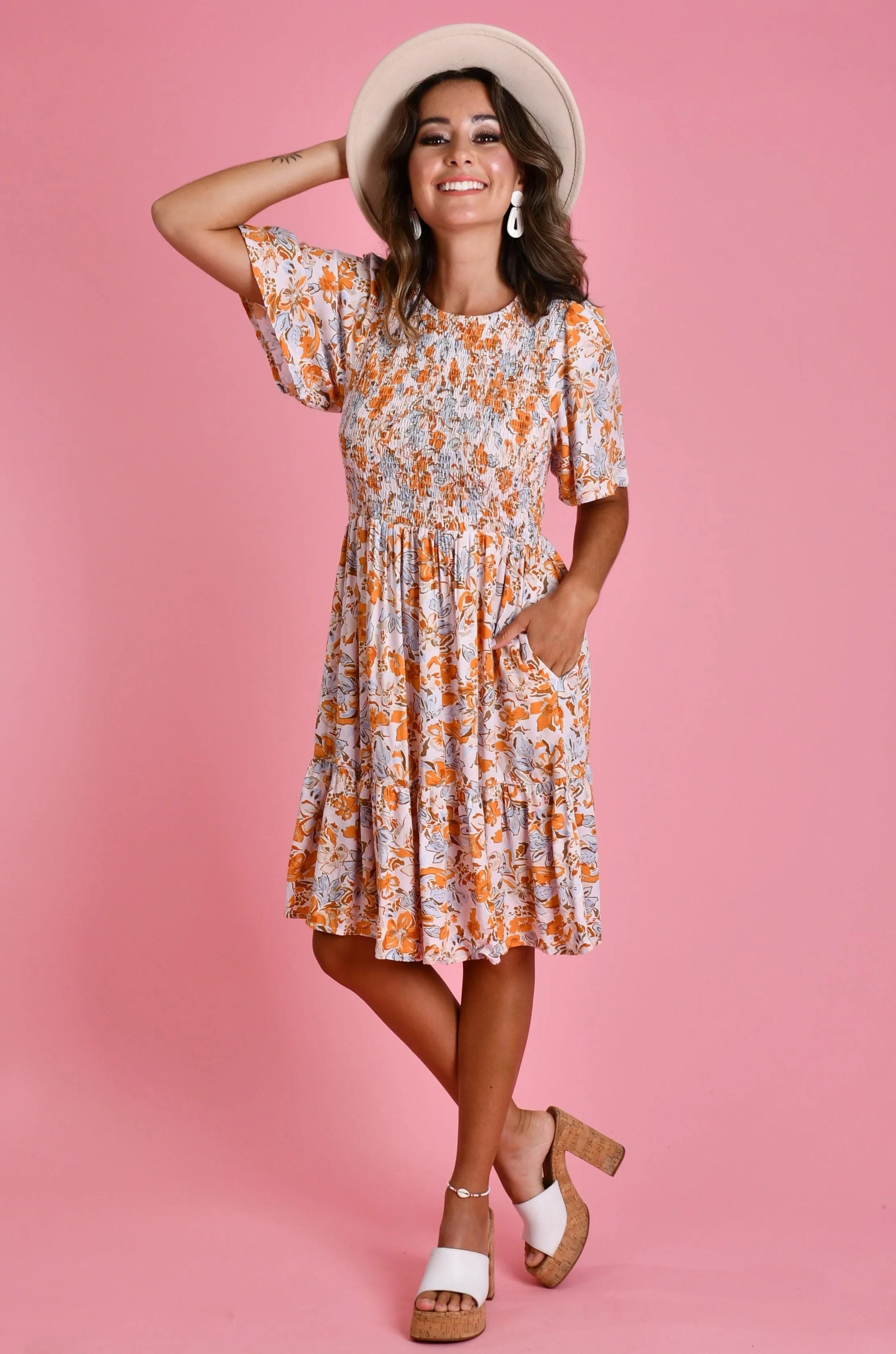 VGLD401 - TEA PARTY DRESS - SUNSET BOULEVARD