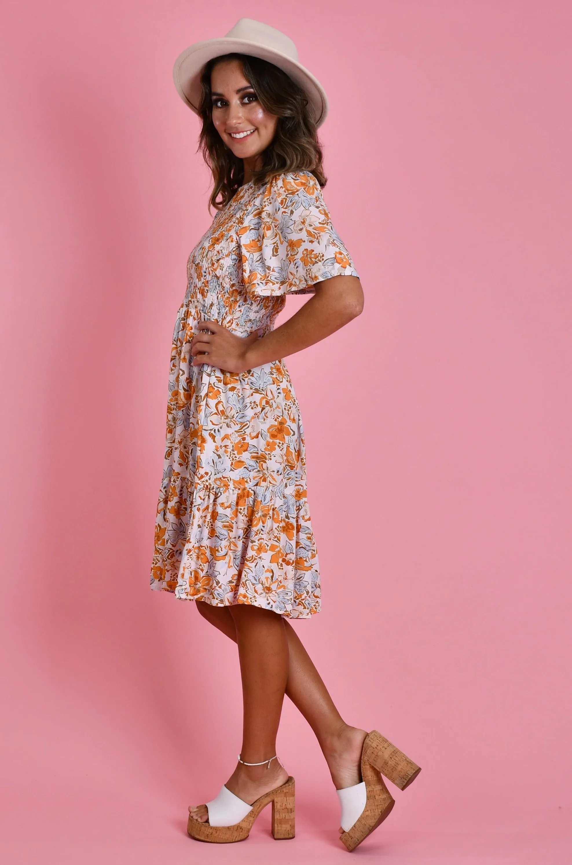 VGLD401 - TEA PARTY DRESS - SUNSET BOULEVARD