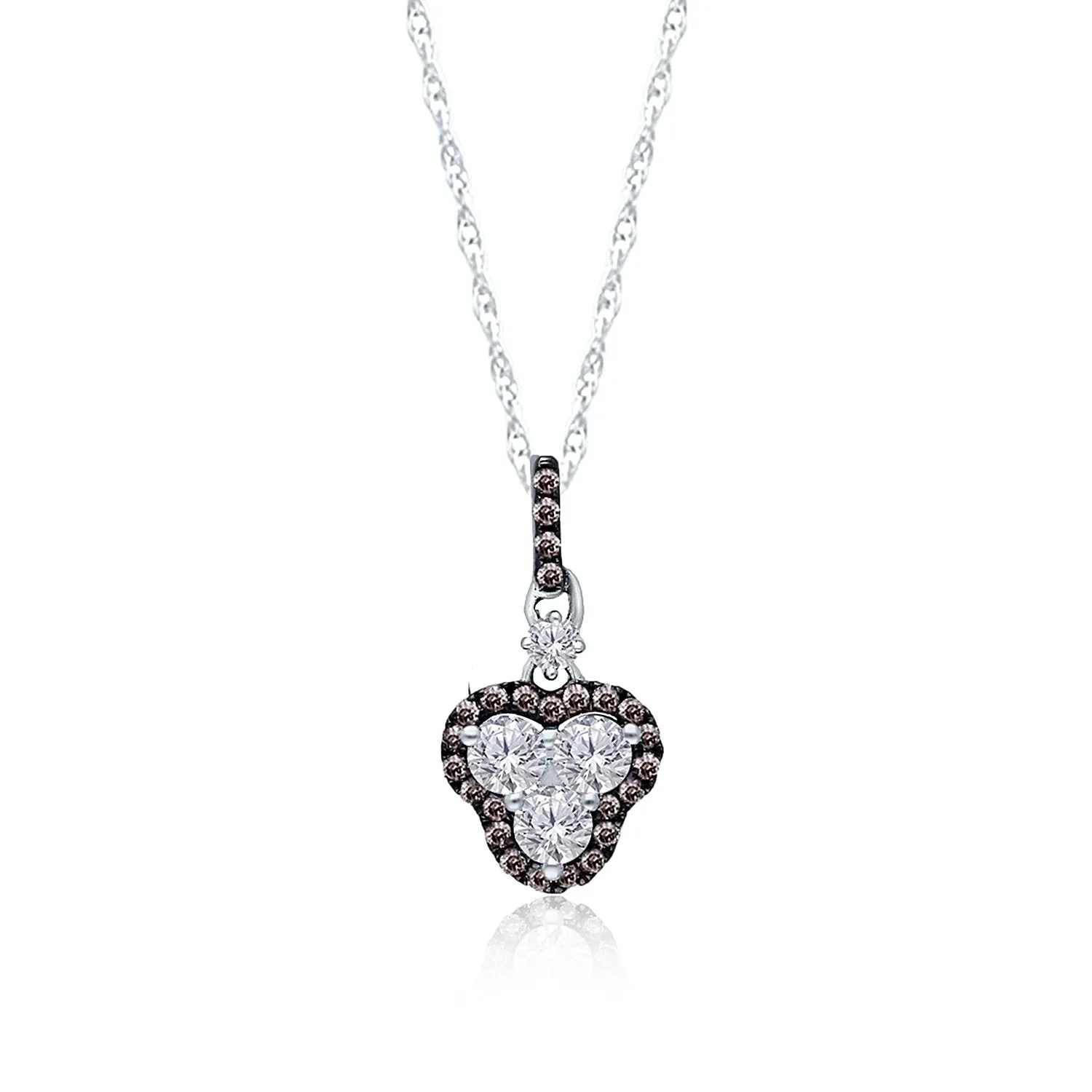 White Gold Coco & White Diamond Eternal Pendant